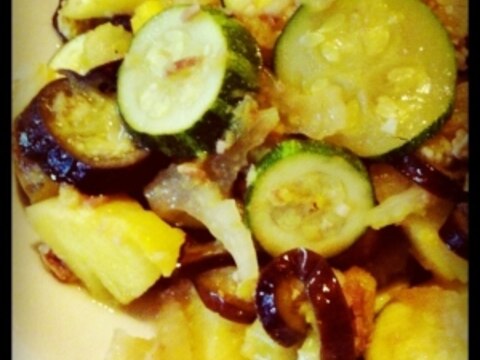 豚と夏野菜のパイナップル炒め